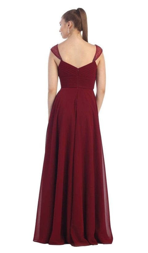 Pleated Sweetheart A-line Evening Dress - May Queen MQ1275B