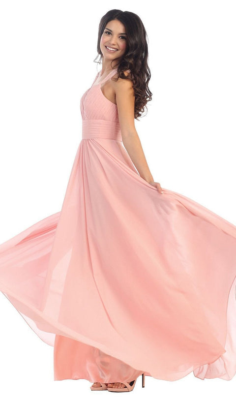 Pleated Sweetheart A-line Evening Dress - May Queen MQ1275B