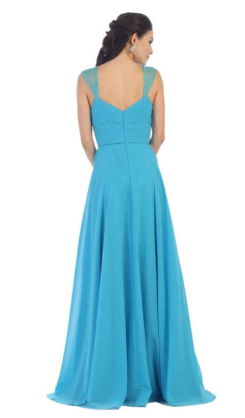 Pleated Sweetheart A-line Evening Dress - May Queen MQ1275B