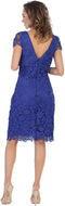Floral Lace Overlaid Sheath Mother of the Bride Dress - May Queen MQ1488