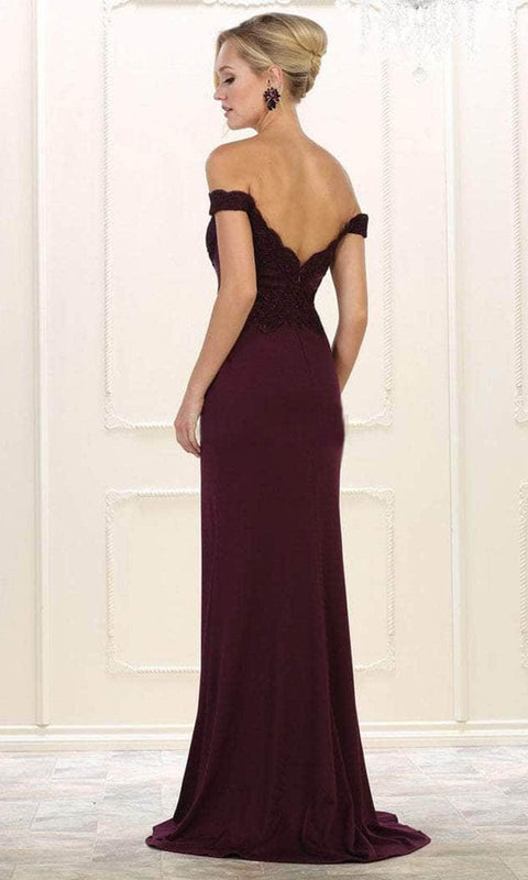Appliqued Trumpet Long Gown - May Queen MQ1529