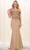 Appliqued Trumpet Long Gown - May Queen MQ1529