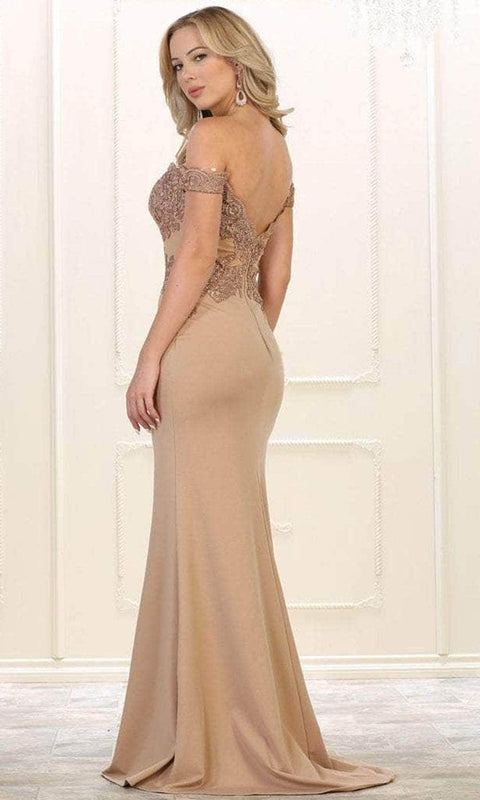 Appliqued Trumpet Long Gown - May Queen MQ1529