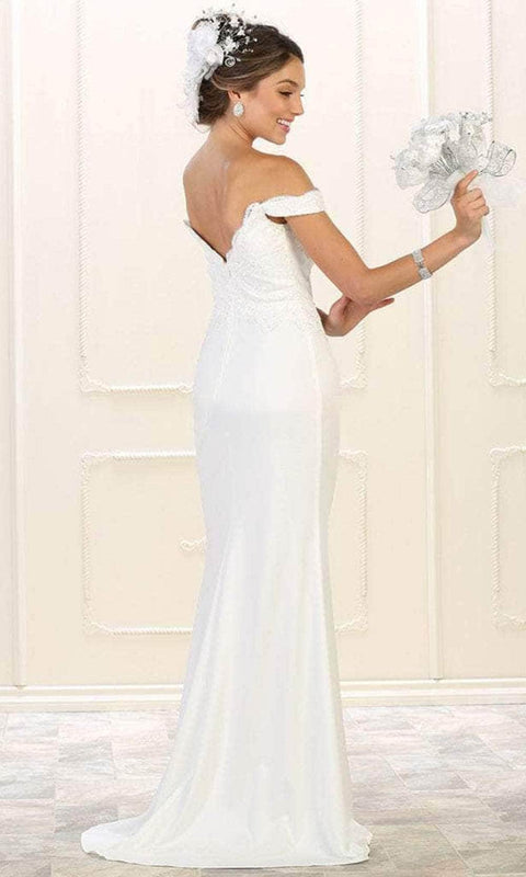 Appliqued Trumpet Long Gown - May Queen MQ1529