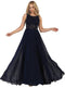 Beaded Lace Scoop Prom Dress - May Queen MQ1539