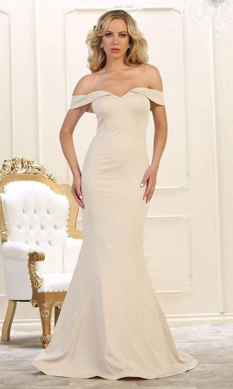 Off Shoulder Mermaid Evening Gown - May Queen MQ1547