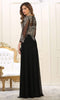 Embroidered Long Sleeve Sheath Dress - May Queen MQ1549