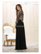 Sheer Long Sleeve Long Dress - May Queen MQ1549B