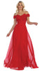 Applique Off-Shoulder A-line Gown - May Queen MQ1601B