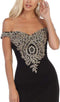 Applique Off-Shoulder Trumpet Dress - May Queen MQ1640