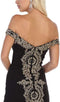 Applique Off-Shoulder Trumpet Dress - May Queen MQ1640