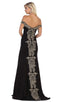 Applique Off-Shoulder Trumpet Dress - May Queen MQ1640