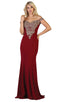 Applique Off-Shoulder Trumpet Dress - May Queen MQ1640