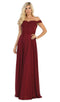 Embroidered Off-Shoulder A-Line Dress - May Queen MQ1644B