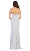 Draping Surplice Bodice High Slit Gown - May Queen MQ1666