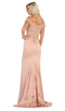 Embellished Plunging Off-Shoulder Trumpet Dress - May Queen