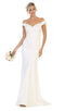 Embellished Plunging Off-Shoulder Trumpet Dress - May Queen