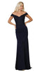 Embellished Plunging Off-Shoulder Trumpet Dress - May Queen