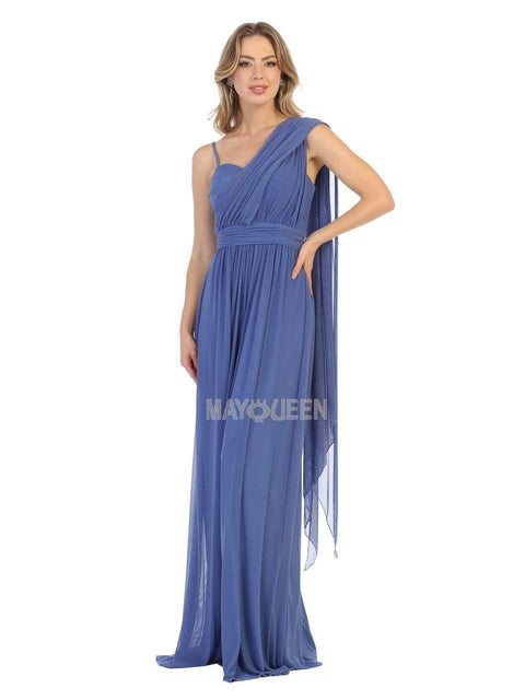 Ruched Asymmetric Sheath Dress - May Queen MQ1746