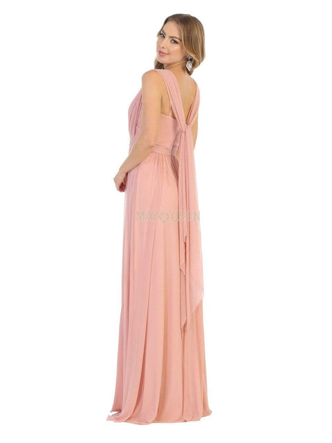 Ruched Asymmetric Sheath Dress - May Queen MQ1746