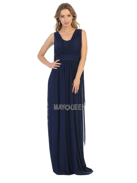 Ruched Asymmetric Sheath Dress - May Queen MQ1746