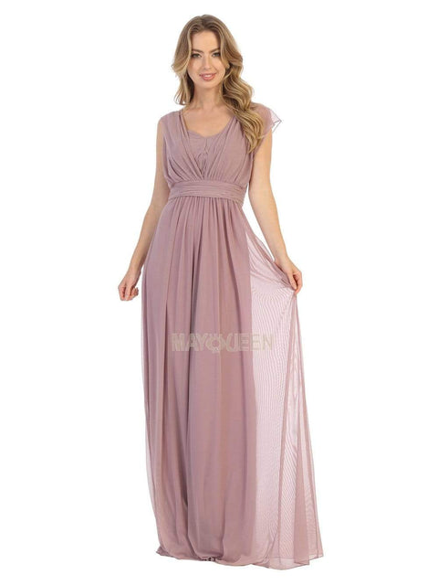 Ruched Asymmetric Sheath Dress - May Queen MQ1746