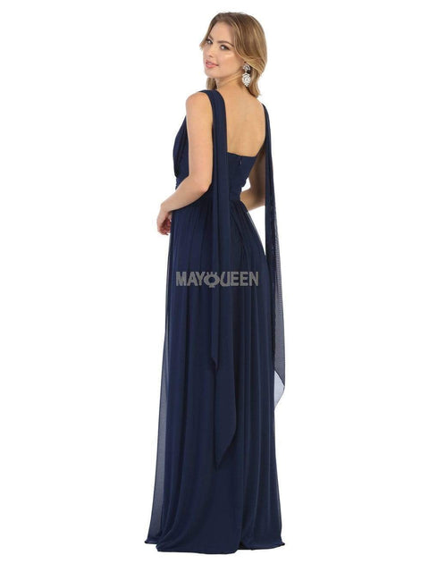 Ruched Asymmetric Sheath Dress - May Queen MQ1746
