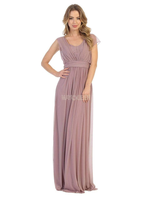 Ruched Asymmetric Sheath Dress - May Queen MQ1746