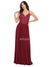 Embroidered Plunging V-neck A-line Dress - May Queen MQ1750