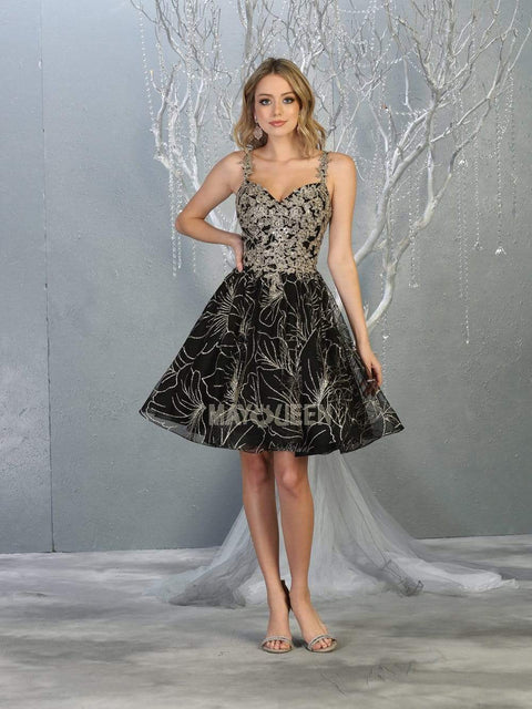 Appliqued Sweetheart Cocktail Dress - May Queen