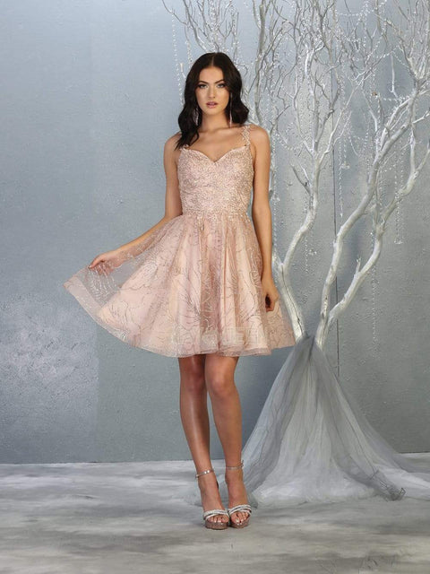 Appliqued Sweetheart Cocktail Dress - May Queen