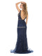 Beaded Soutache Plunging V-Neck Gown - May Queen MQ1758