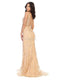 Beaded Soutache Plunging V-Neck Gown - May Queen MQ1758