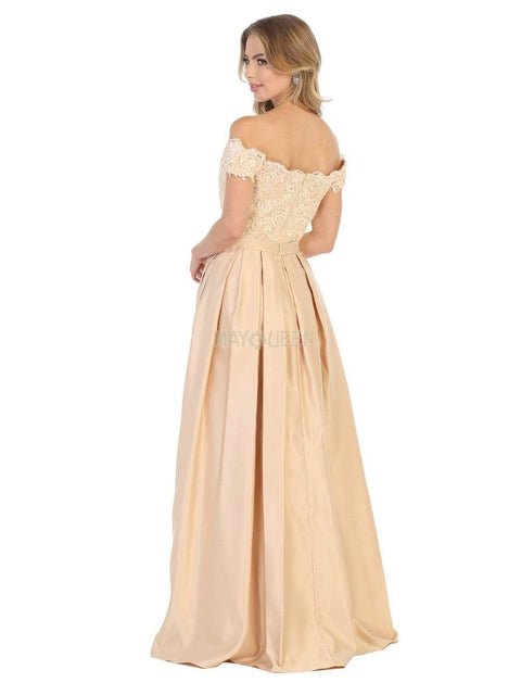 Scalloped Lace Bodice A-Line Dress - May Queen MQ1762