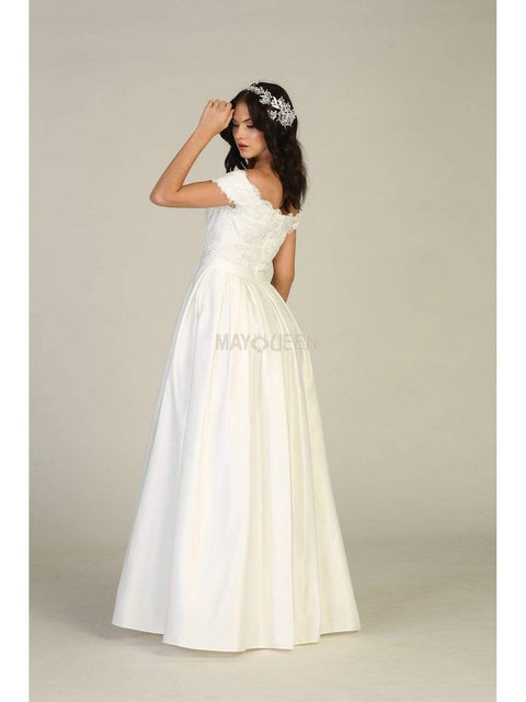 Scalloped Lace Bodice A-Line Dress - May Queen MQ1762