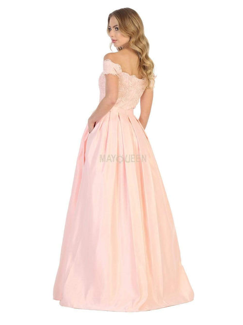 Scalloped Lace Bodice A-Line Dress - May Queen MQ1762