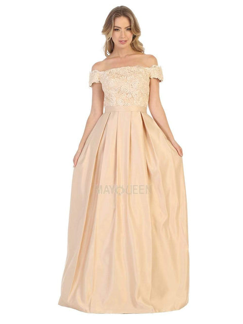 Scalloped Lace Bodice A-Line Dress - May Queen MQ1762