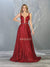Glitter Embellished Plunging Sweetheart Dress - May Queen MQ1771
