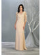 Quarter Sleeve Lace Appliqued Trumpet Dress - May Queen MQ1783