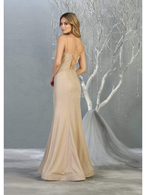 Sleeveless Sweetheart Trumpet Dress - May Queen MQ1806