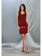 Appliqued Illusion Bodice Sheath Dress - May Queen MQ1808