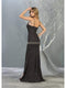 Deep V-neck Trumpet Dress With Train - May Queen MQ1822