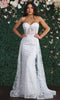 Strapless Corset Bodice Sheath Gown - May Queen MQ1837