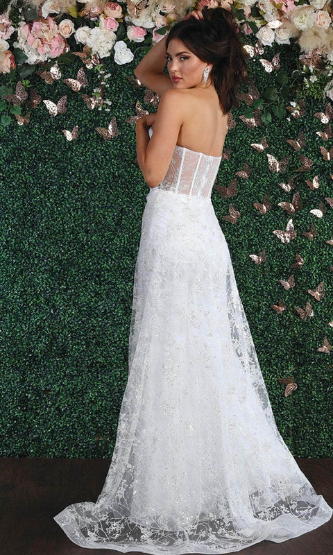 Strapless Corset Bodice Sheath Gown - May Queen MQ1837