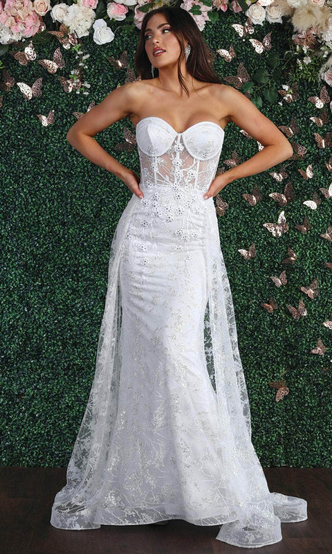 Strapless Corset Bodice Sheath Gown - May Queen MQ1837
