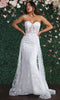 Strapless Corset Bodice Sheath Gown - May Queen MQ1837
