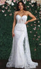 Strapless Corset Bodice Sheath Gown - May Queen MQ1837