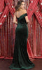 Plunging Sweetheart Glitter Evening Gown - May Queen MQ1839