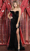 Plunging Sweetheart Glitter Evening Gown - May Queen MQ1839