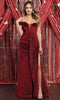 Plunging Sweetheart Glitter Evening Gown - May Queen MQ1839